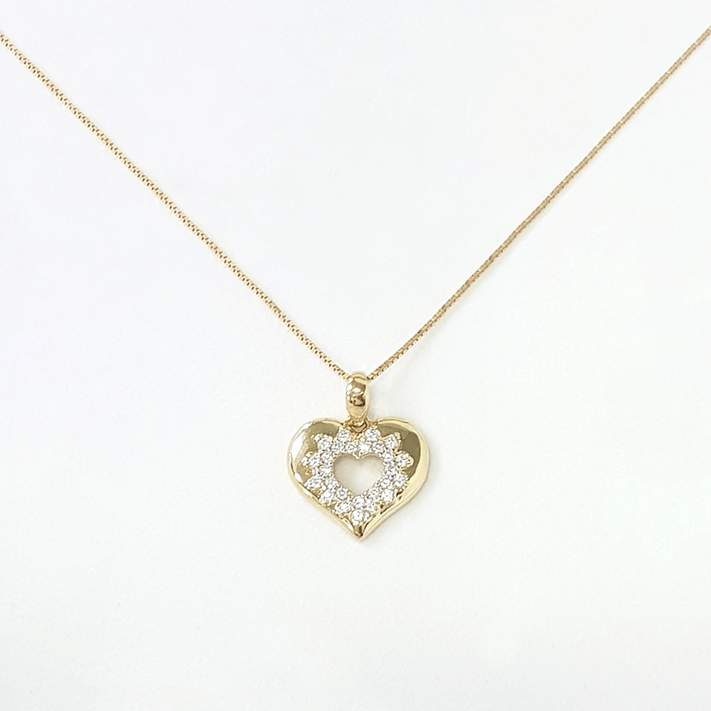 Dije de Oro Corazón Calado