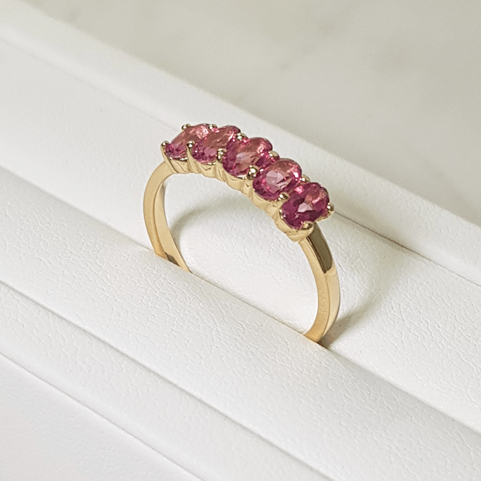 Sortija Topacio Rosa Oval