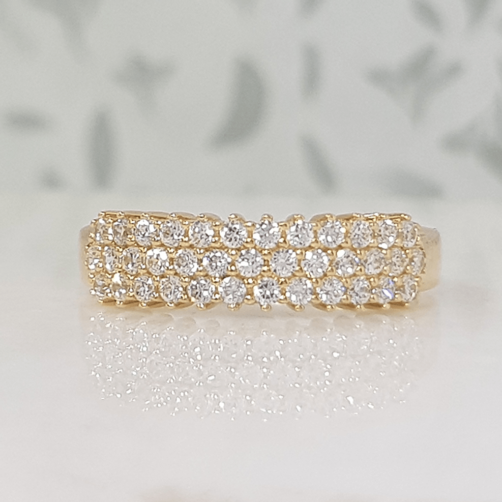 Anillo de Oro Tres Filas