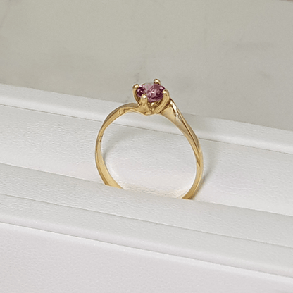 Sortija Cruzada Topacio Rosa