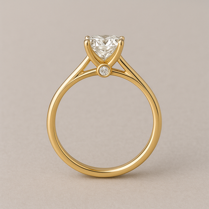 Anillo Clasico con dos brillantes